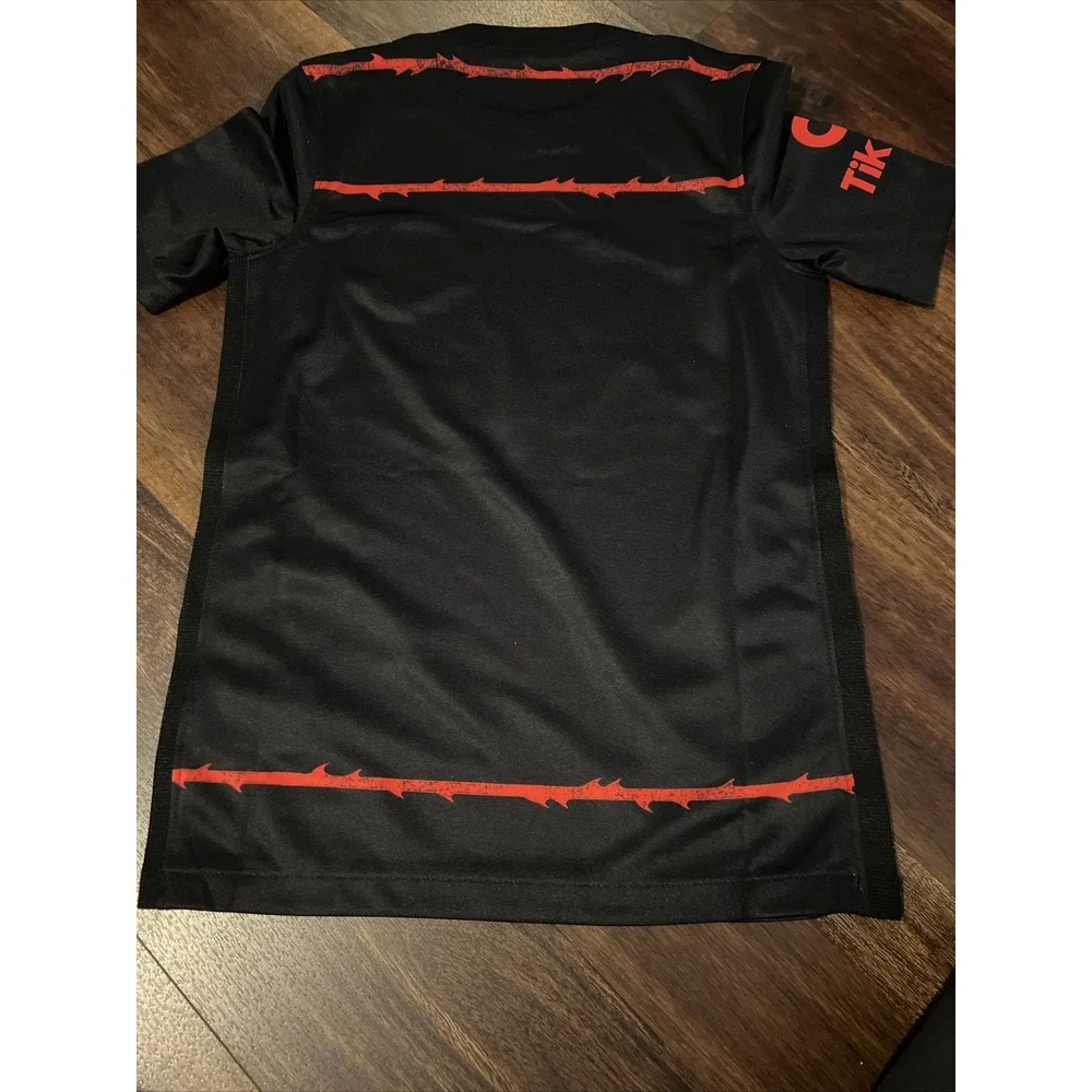 New Nike Youth Portland Thorns Soccer Breathe Jersey Size Kids XL Black Red